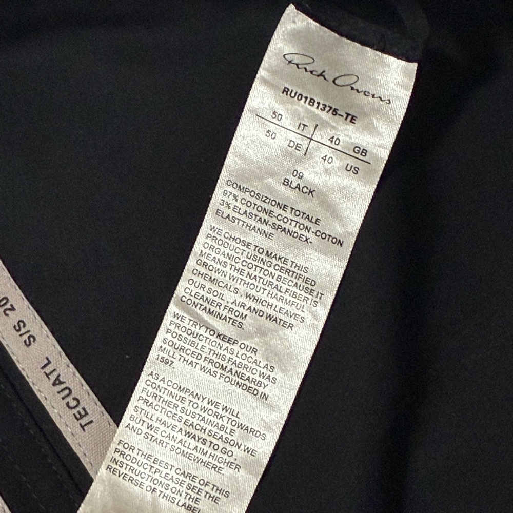 Rick Owens Black Athletic Shorts with Zippers - Picture 3 of 6